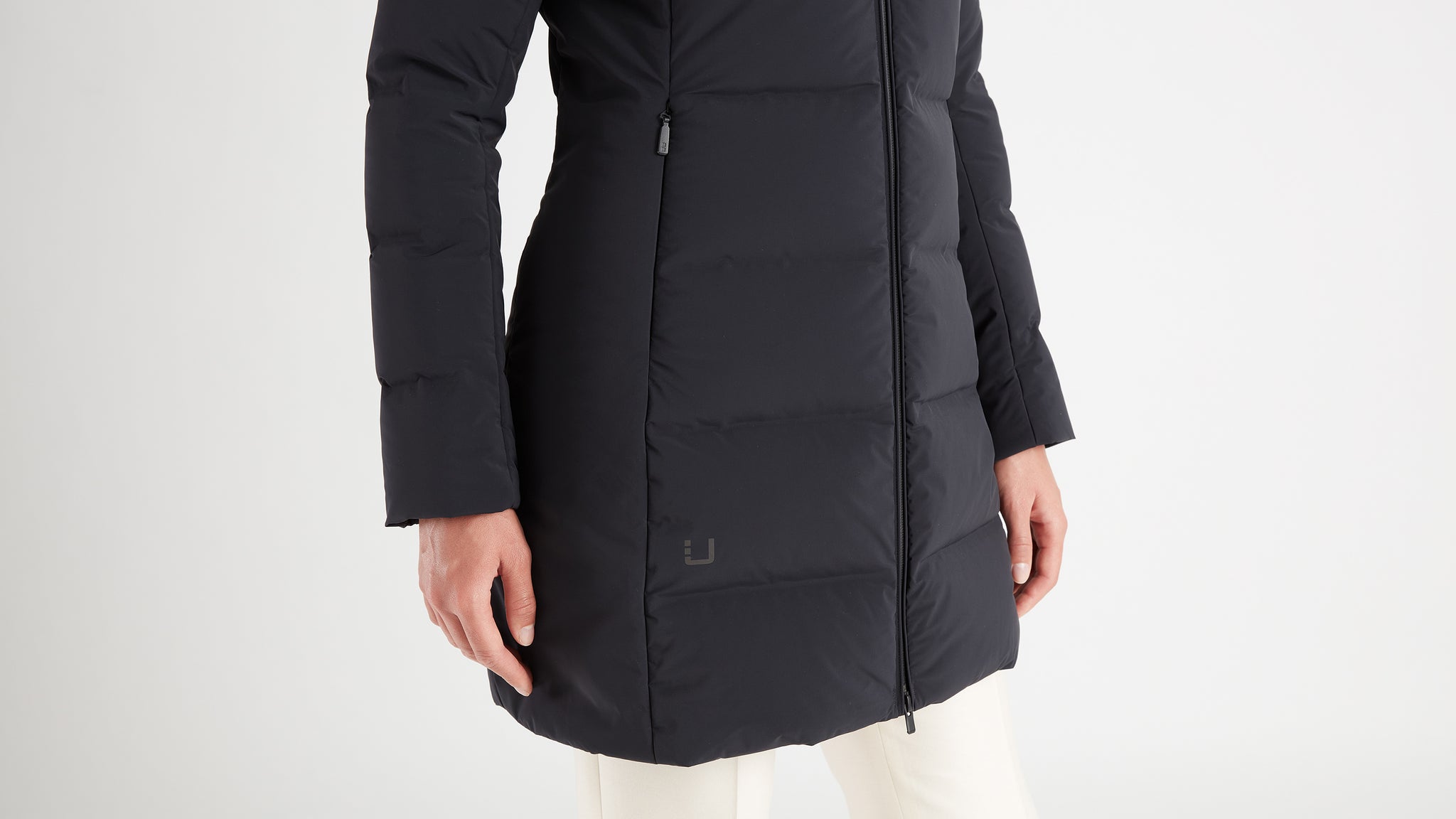 Black with fur collar