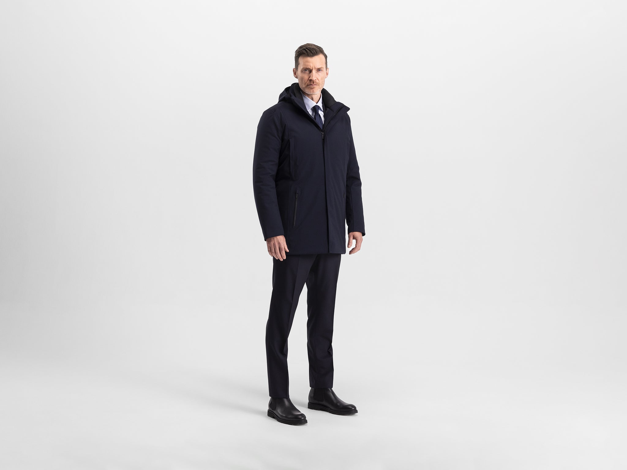 dark navy wool