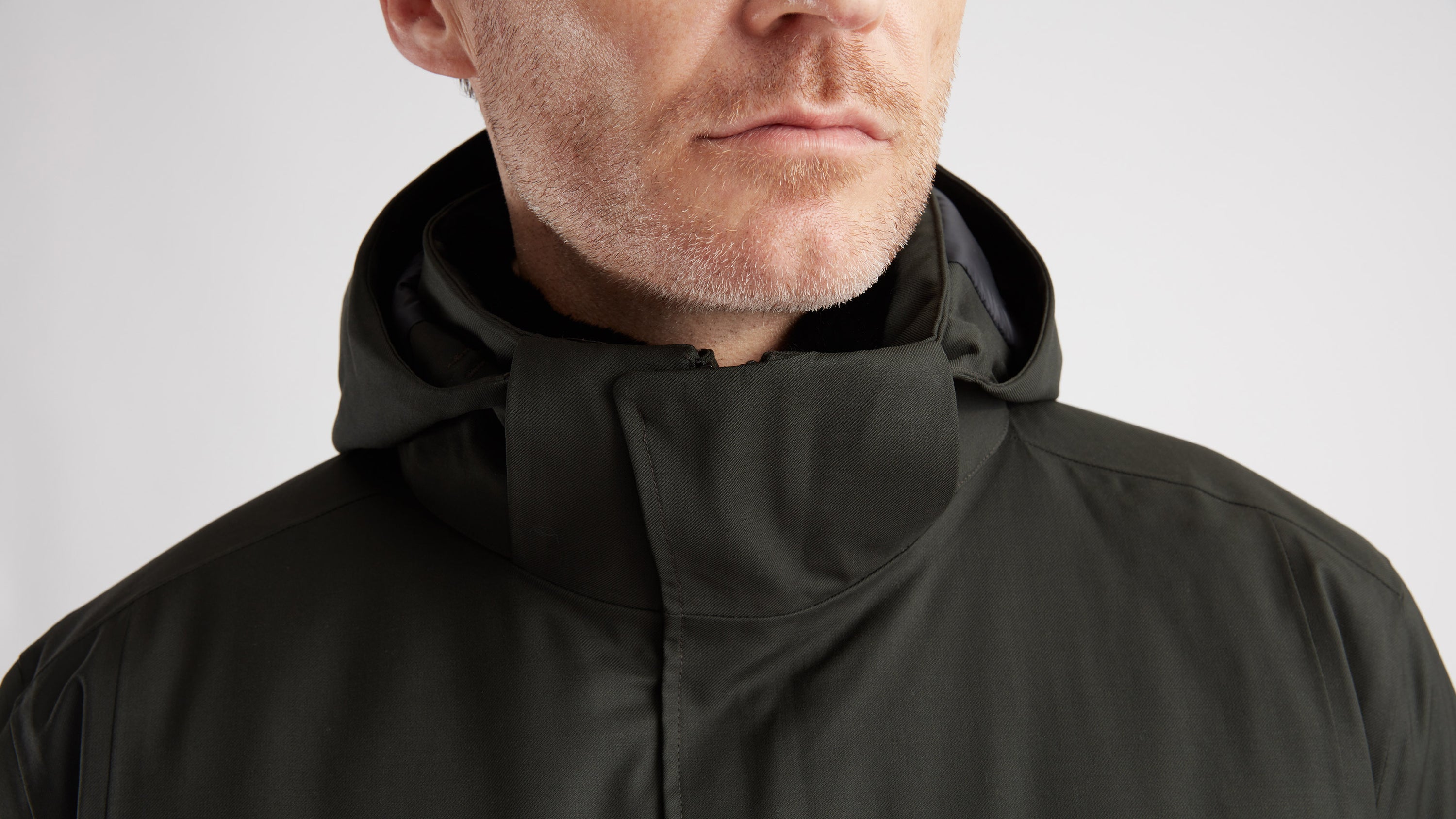 pine wool (with fur collar)