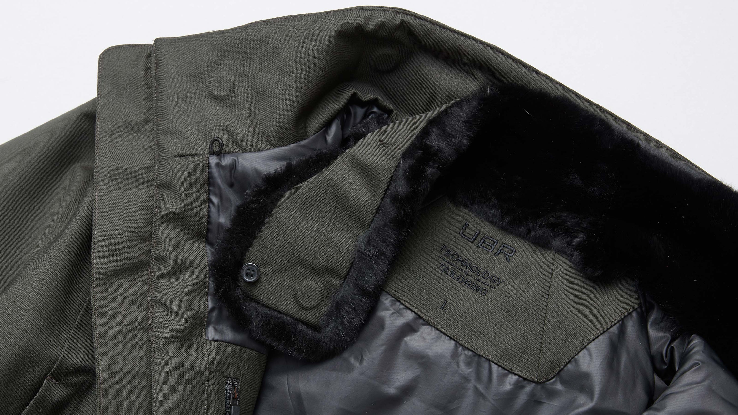 pine wool (with fur collar)