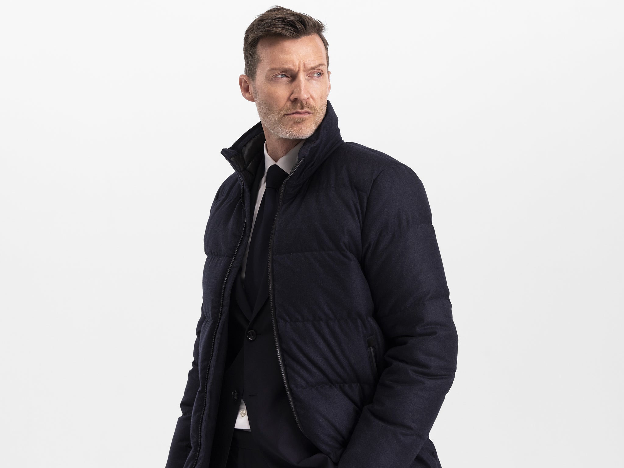 navy melange