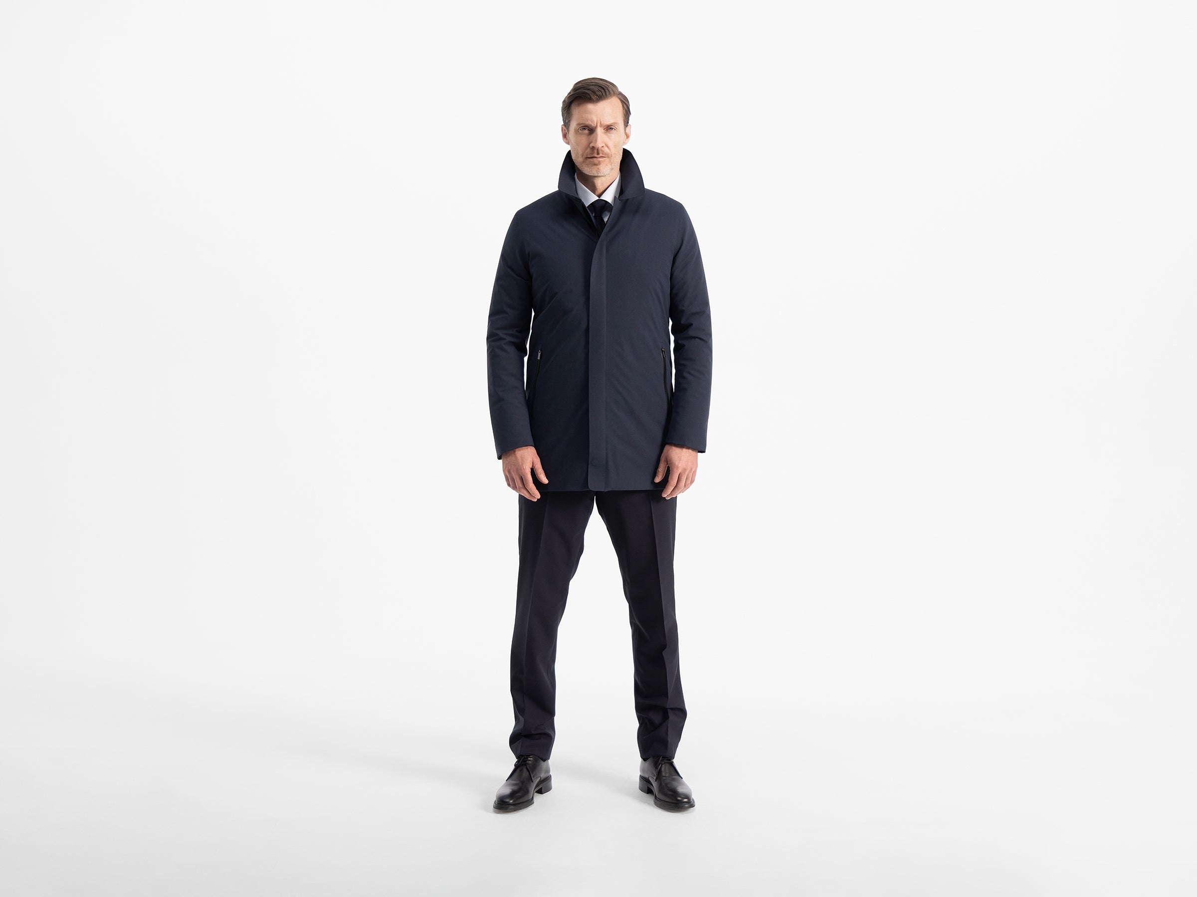 navy herringbone