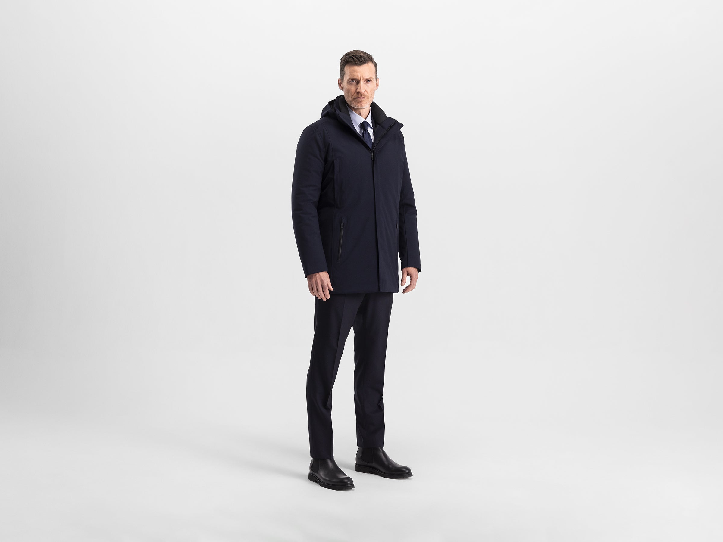 dark navy wool