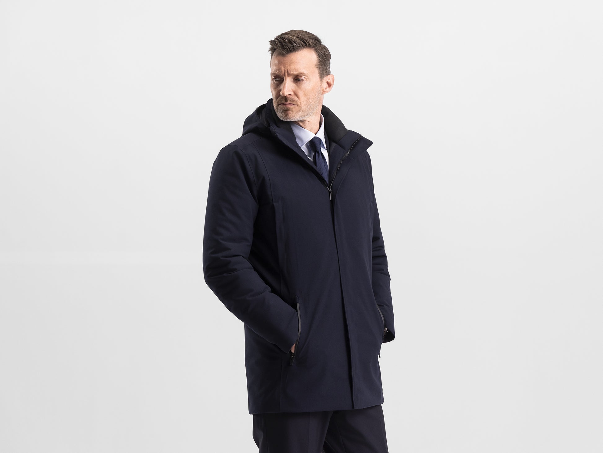 dark navy wool