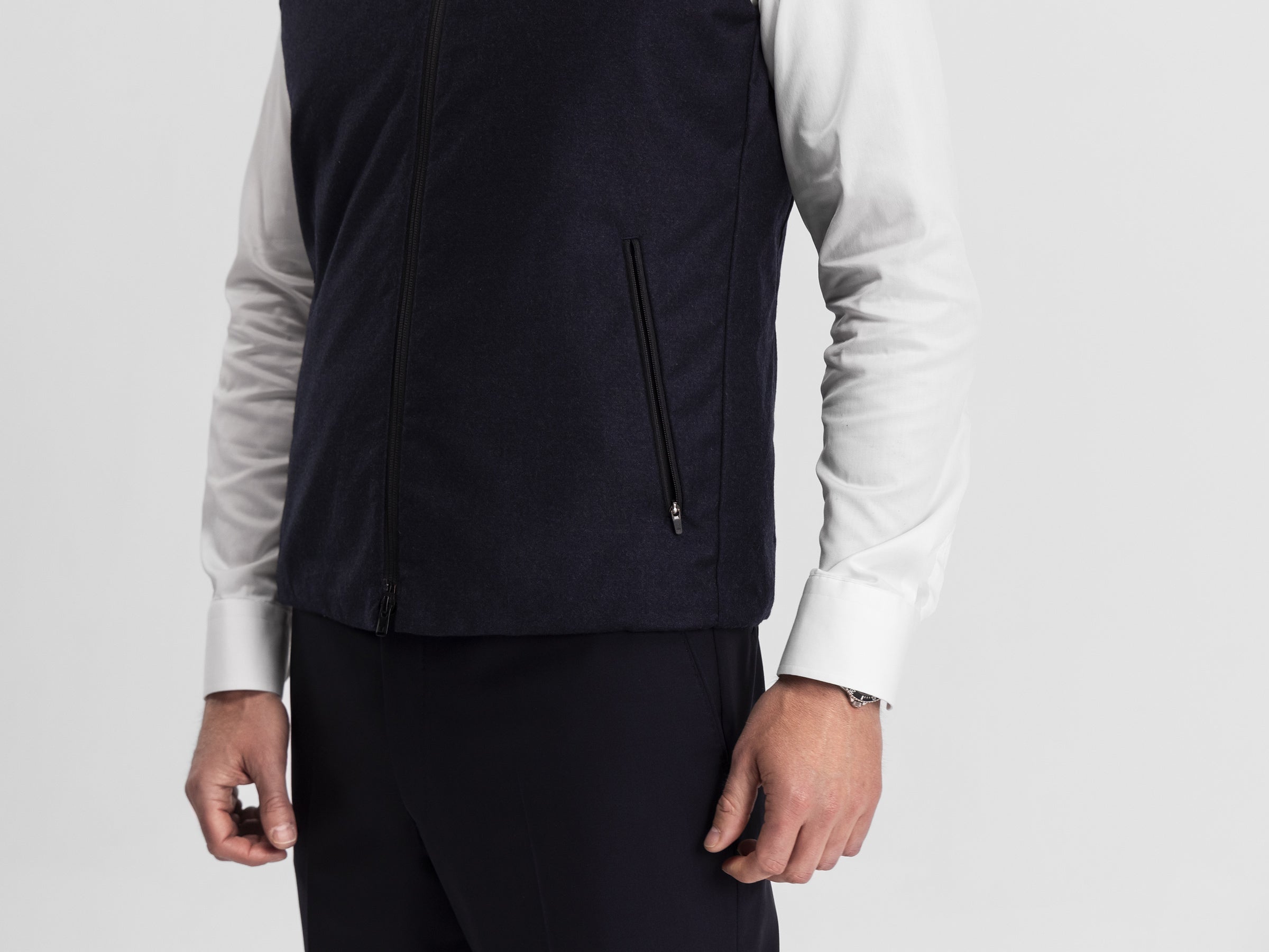 navy melange