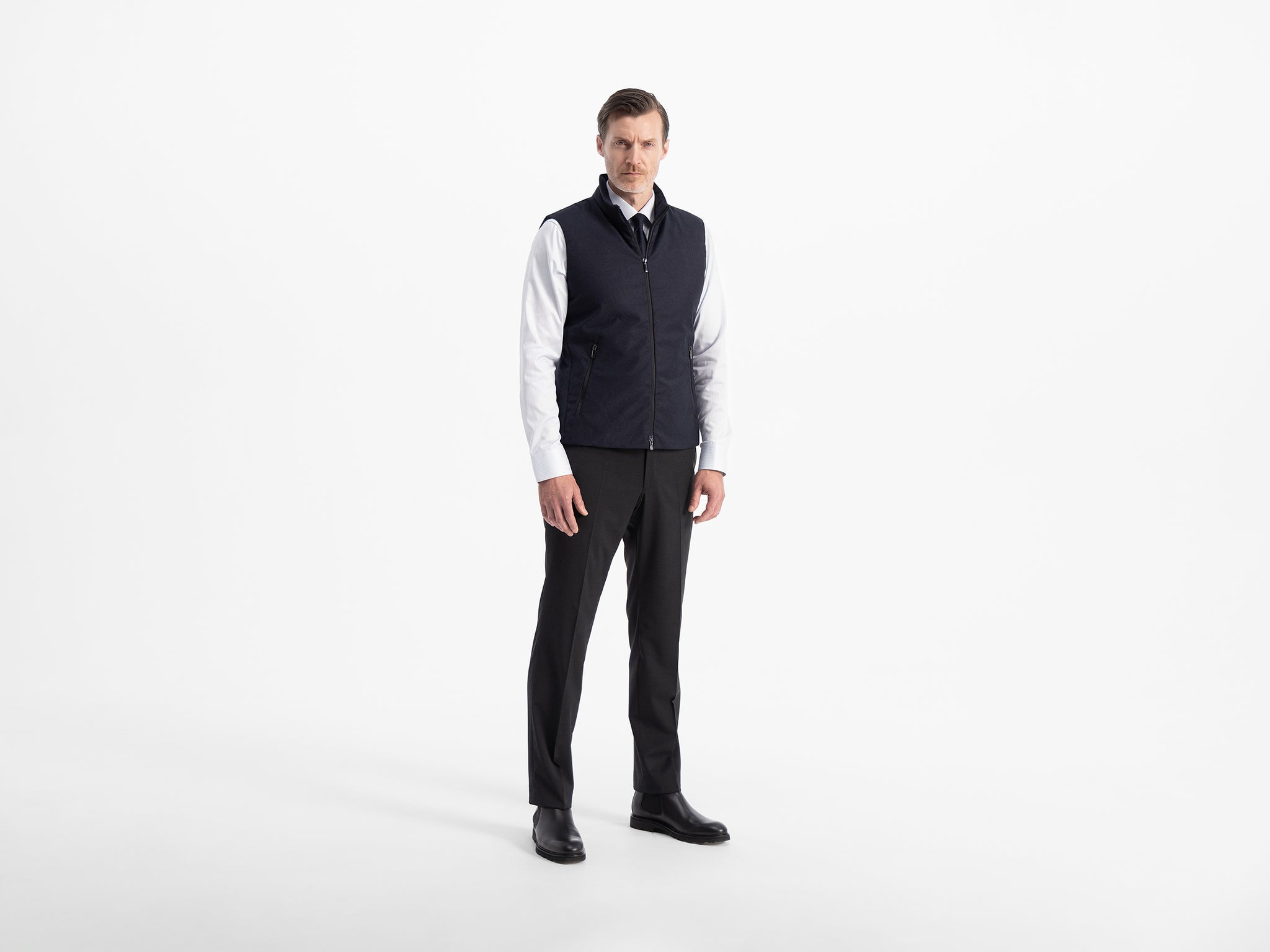 navy melange