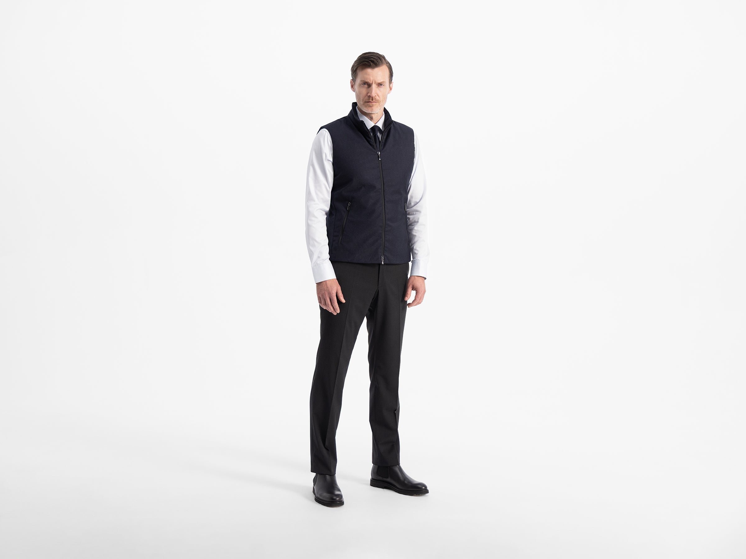 navy melange
