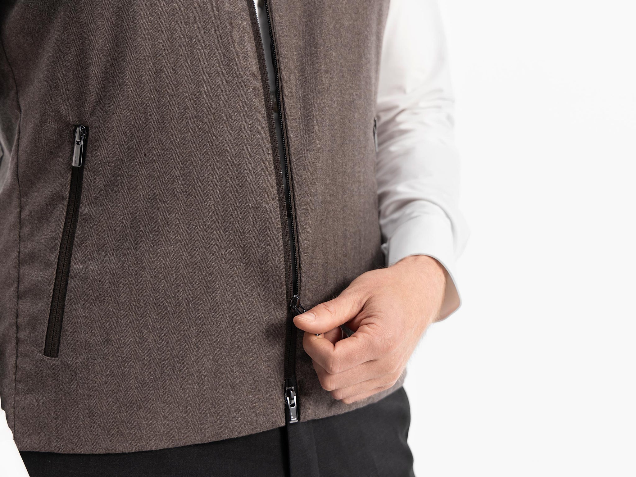 brown herringbone