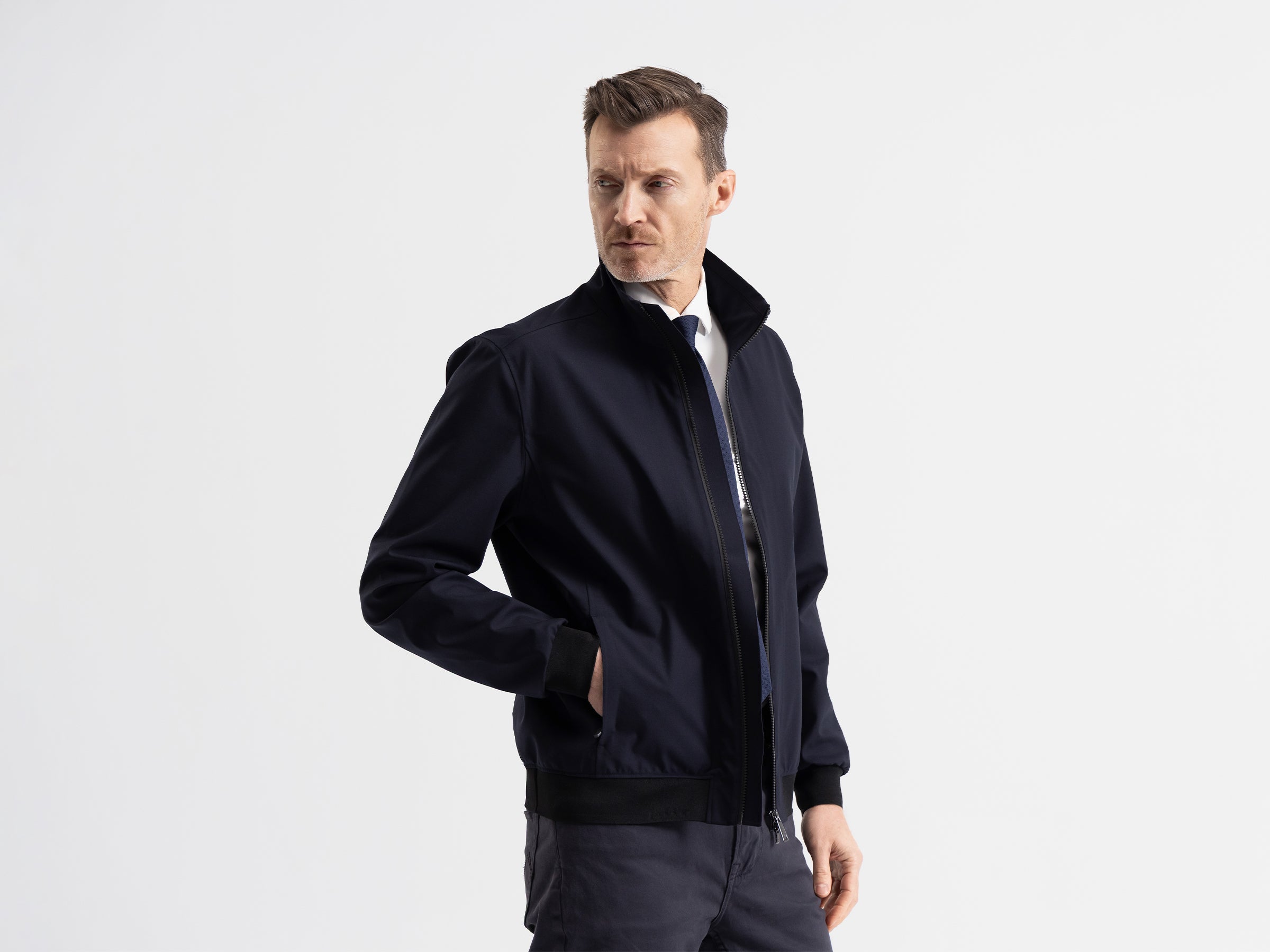 dark navy wool