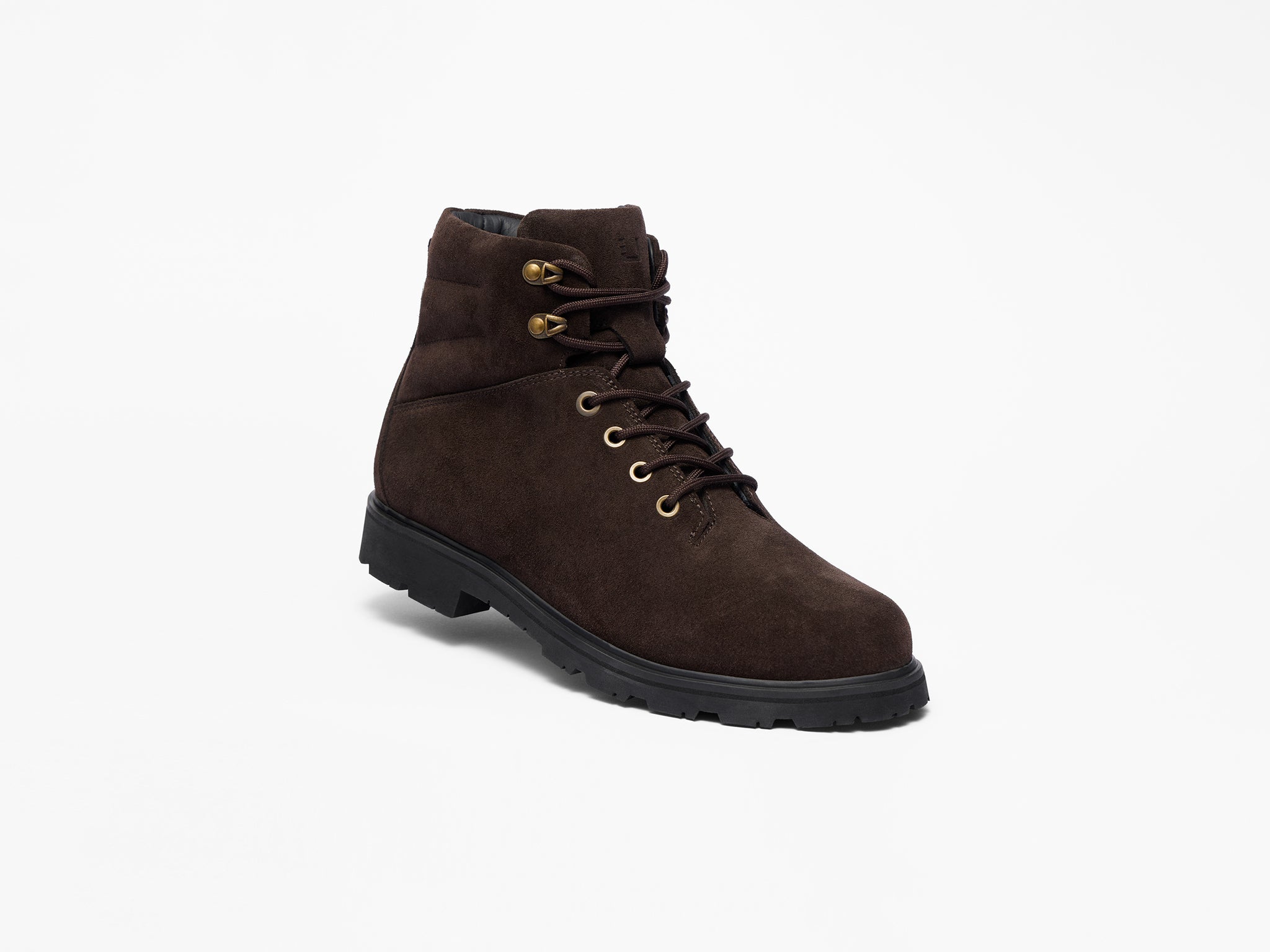 dark brown suede