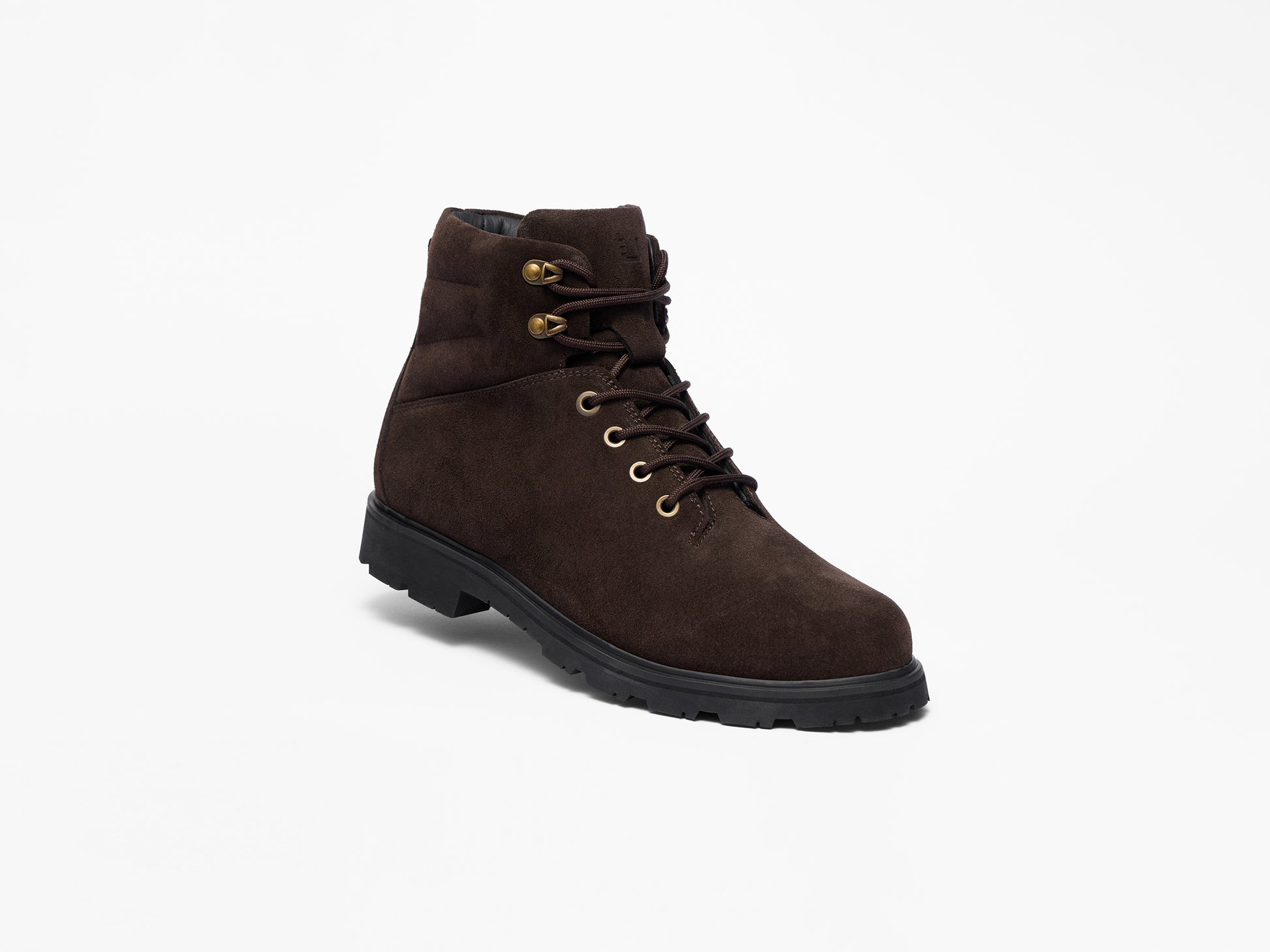 dark brown suede