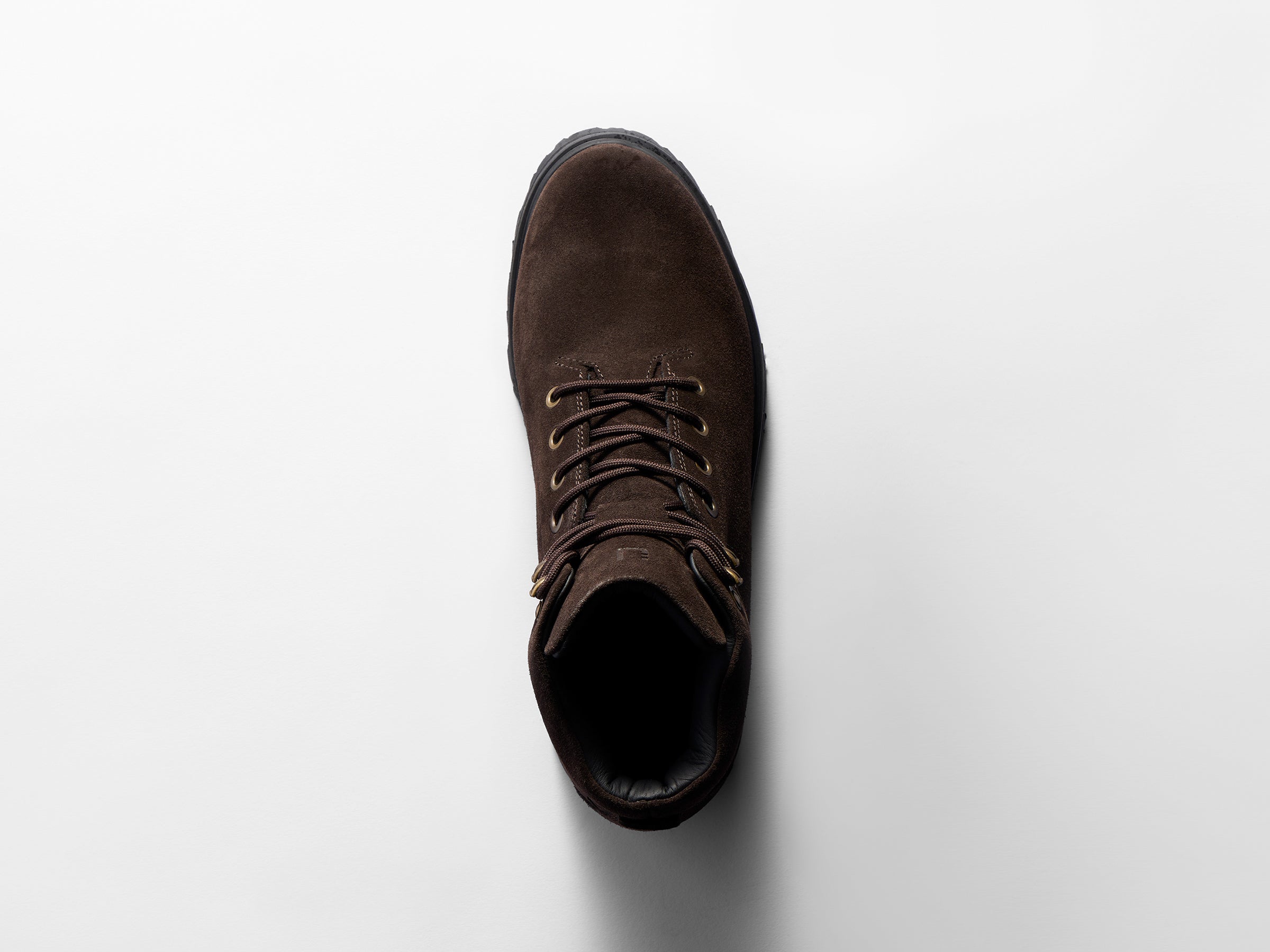 dark brown suede